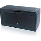 Prosperpalast Gartentruhe Auflagenbox in Rattan Optik 310L in Schwarz NEU OVP