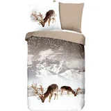 Muller Textil good morning Biber Beige 155 x 220 cm + 1 x 80 x 80 cm