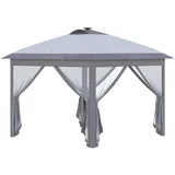 Modfu Pavillons, Grau, Metall, 330x288x330 cm, Sonnen- & Sichtschutz, Pavillons & Pergolas, Pavillons