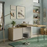 Vicco Notivo Büroschrank 135 x 55 x 77 cm Cashmere/Weiß