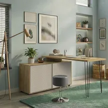 Vicco Notivo Büroschrank 135 x 55 x 77 cm Cashmere/Weiß