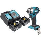 Makita DTD 173 SG Akku Schlagschrauber 18 V 180 Nm 1/4“ Brushless + 2x Akku 6,0 Ah + Ladegerät