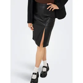 Only Lederimitatrock Damen Schwarz 36