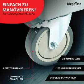 Mephisto Werkzeugwagen Stahl grau 8 Schubladen unbestückt