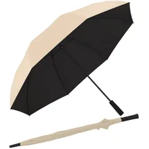 Doppler zero XXL Ultra Sun Golf Regenschirm mit UV-Schutz - macadamia beige-black