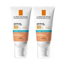 LA ROCHE POSAY ANTHELIOS UV MUNE Crème Solaire Visage Hydratante Teinté Avec Parfum SPF50+ 2x50 ml