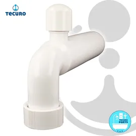 tecuro Abgangsbogen Ø 50 mm mit Rohrbelüfter Kunststoff Weiß