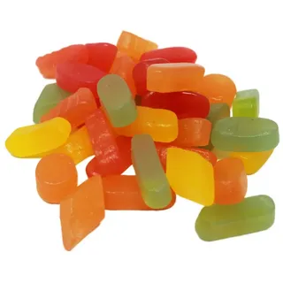 fruchtgummi-zuckerfrei Weingummi zuckerfrei Mischung mit Fruchtgeschmack 4fach sortiert 300g