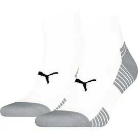 Puma Cushioned Quarter Socken 2er Pack Weiß 35-38