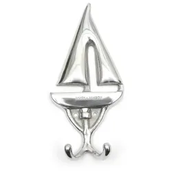 Riviera Maison Kleiderhaken für Segelboote Silber - (LxBxH) 8x3x19 cm 