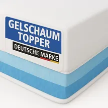 Arensberger Matratzen Topper Luxury, 140x200cm, Gelschaum und Memory Gel Foam Matratzentopper, waschbarer Bezug, geeignet für Federkern & Matratzen, Matratzenauflage Höhe 10cm