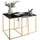 KADIMA DESIGN Beistelltisch 2er Set MDF Metall, Modern CHUR Gold 40x40x42 cm