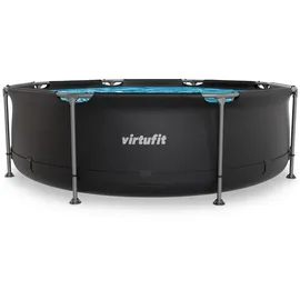 VirtuFit Rundpool Ø244 x 76 cm grau inkl. Filterpumpe