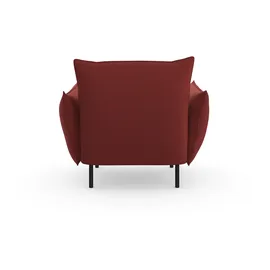 Andas Sessel »Stine Cocktailsessel«, Besonderes Design durch Kissenoptik und Keder, by Morten Georgsen rot