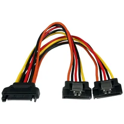 StarTech.com SATA Y-Strom-Adapterkabel mit Verriegelungs Clip 15cm - S-ATA Y Spl
