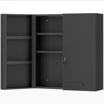 kleankin Medizinschrank, Schwarz