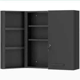 kleankin Medizinschrank, Schwarz