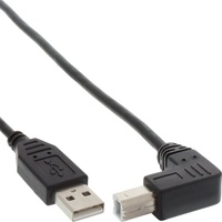 InLine USB 2.0 Kabel, A an B unten abgewinkelt,