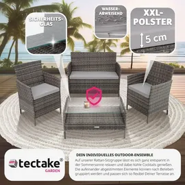Tectake Madeira Set 4-tlg. grau