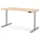 Assmann Electronic ASSMANN Schreibtisch Sand Silber, Metall, 140x127x70 cm, Arbeitszimmer, Schreibtische, Bürotische