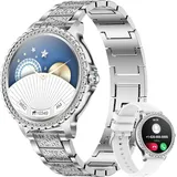 JUNG Nerunsa Smartwatch Damen Fitnessuhr, mit Bluetooth Frauen Smartwatch (3,35 cm/1,32 Zoll), Smart Uhr Herren, Fitnesstracker, Wasserdicht