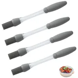 PARFCO Küchenpinsel 4 Stück Silikonpinsel Küche, Silikonpinsel zum Backen, Küchengewürzpinsel, Backpinsel, Grill-Pinsel, für Grillen, Backen
