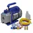 vidaXL Vakuumpumpe Einstufig mit 4-Wege-Verteiler-Manometer Set
