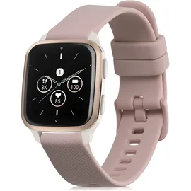 kwmobile Ersatzarmband kompatibel mit Garmin Venu Sq 2 Music/Sq 2 / Vivoactive 6 / Vivoactive 5 Armband - Fitnesstracker Band aus Silikon in Altrosa