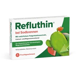 Refluthin bei Sodbrennen Fruchtgeschmack 16 St Kautabletten