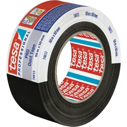 Tesa Reparaturband Duct Tape Pro 50mm x 50m schwarz Packung mit 6 Stück
