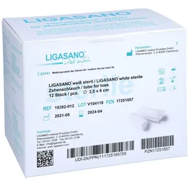 Ligamed medical Produkte GmbH Ligasano weiß Zehenschlauch 2,5x6 cm steril klein
