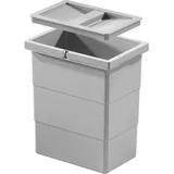 HAILO Inneneimer 1102439 hellgrau 7 L 226 x 156 x 255 mm mit Deckel | Grau
