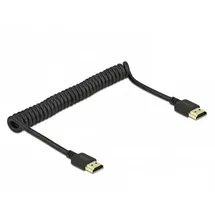 DeLock HDMI Anschlusskabel HDMI-A Stecker 1.5m Schwarz 84967 4K UHD, vergoldete Steckkontakte, dreif