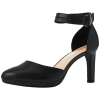 CLARKS Ambyr Skip Pump, Black Leather, 39 EU