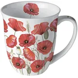 Ambiente Home Teetasse 0,4 l Weiß/Rot