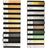 EmsCraft24 Akustikpaneele 1,228m2 - 275cm x 46cm x 1.8cm - | Akustikpaneel | Lamellenverkleidung | Wandverkleidung | Akustikfilz | Wandpaneele auf filz (Musterset - 46x18)