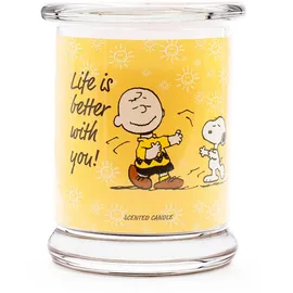 Peanuts Duftkerze Life is better with you 250 g gelb