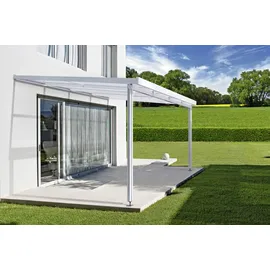 Gutta Terrassendach Premium 410 x 406 cm anthrazit / Polycarbonat klar