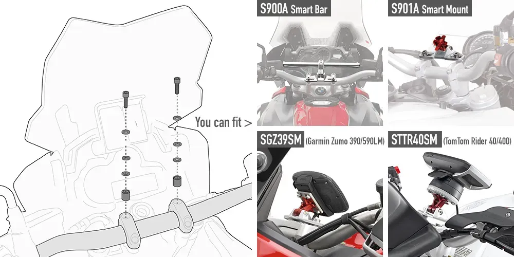 GIVI Smart Bar S900A Smart Mount S901A Montagekit