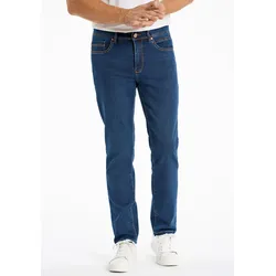 5-Pocket-Jeans BISON "BISON Jeans", Herren, Gr. 36, Länge 36, blau (rain blau), Oberstoff: 78% Baumwolle, 20% Polyester, 2% Elasthan, Jeans