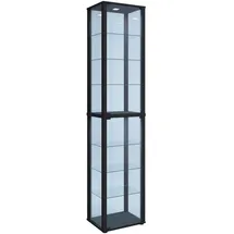 VCM Standvitrine Kavisa 50 x 38 x 227 cm Schwarz