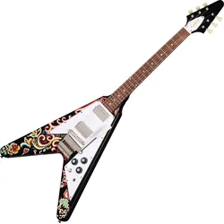 Epiphone Jimi Hendrix "Love Drops" Flying V Ebony
