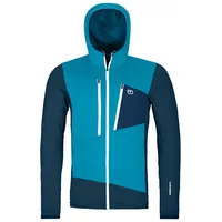 Ortovox Fleece Grid Hoodie Jacke (Größe S, blau)