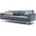 creation by rolf benz 4-Sitzer "CR.414, Designsofa, Loungesofa", blau (blaugrau), B:240cm H:91cm T:106cm, CREATION BY ROLF BENZ, Sofas, Wahlweise aus Leder oder Chenille