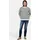 salzhaut Longpullover TAIER Blau / Weiß 3XL