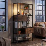 MCW MCW-P11 Büroschrank 150 x 81 x 33 cm Dunkelbraun