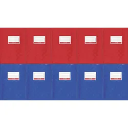 Adina 10 Hefthüllen A4 5x rot 5x blau Bastmuster