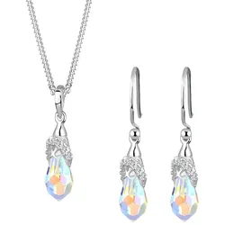 Elli Tropfen Kristalle Silber Schmuck-Set   Damen 