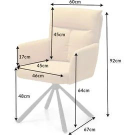 Riess-Ambiente Armlehnstuhl Polyester senfgelb