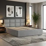 mebligo Polsterbett 180 x 200 cm Grau